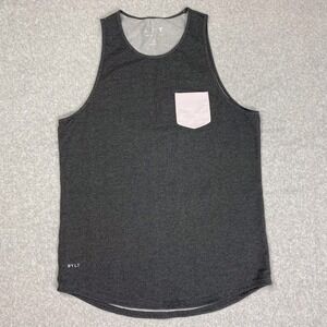 BYLT Shirt Mens XXL Grey Drop Cut Pocket Tank Lux 2XL